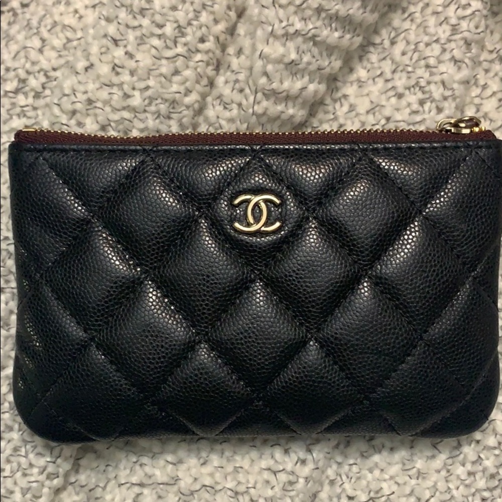 Chanel Caviar Quilted Cosmetic Case-Small